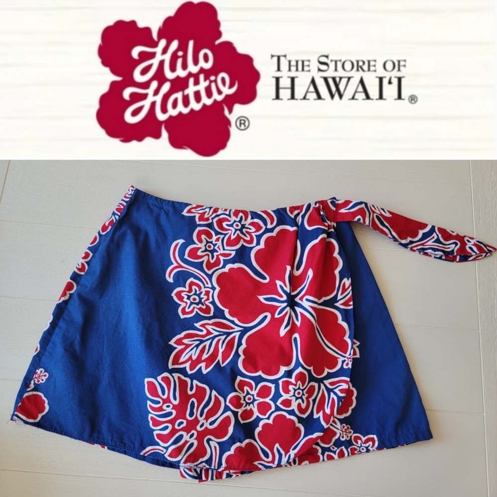 Vintage Hilo Hattie Wrap Front Floral Skort